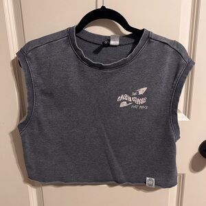 H&M Charcoal Sleeveless Crop Top